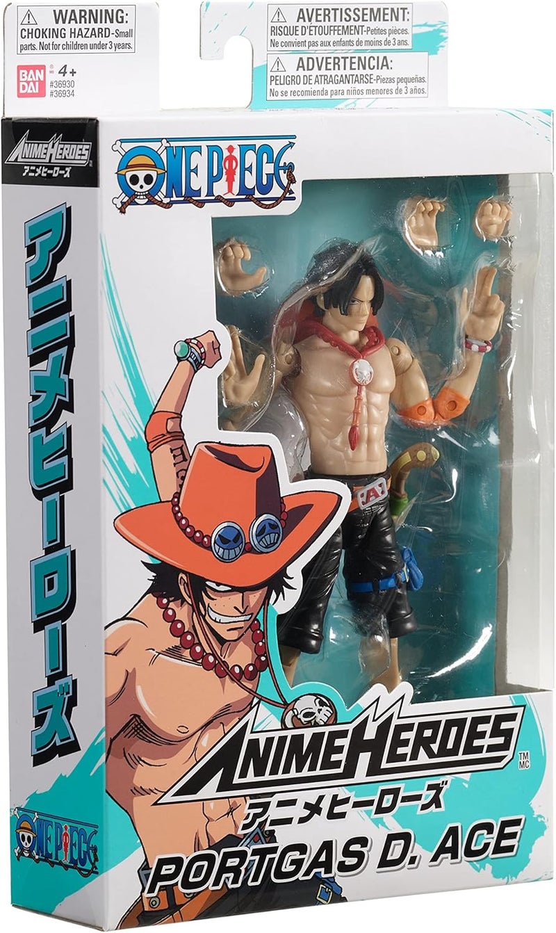 Ban Dai Bandai Anime Heroes One Piece Figure Portgas D Ace Action Figure Articulated Ace Anime Figure With Swappable Arms And Faces, Pirate Toys Range, Pirate Toys, Gift, Manga Lovers, Collectible Manga - Image 2